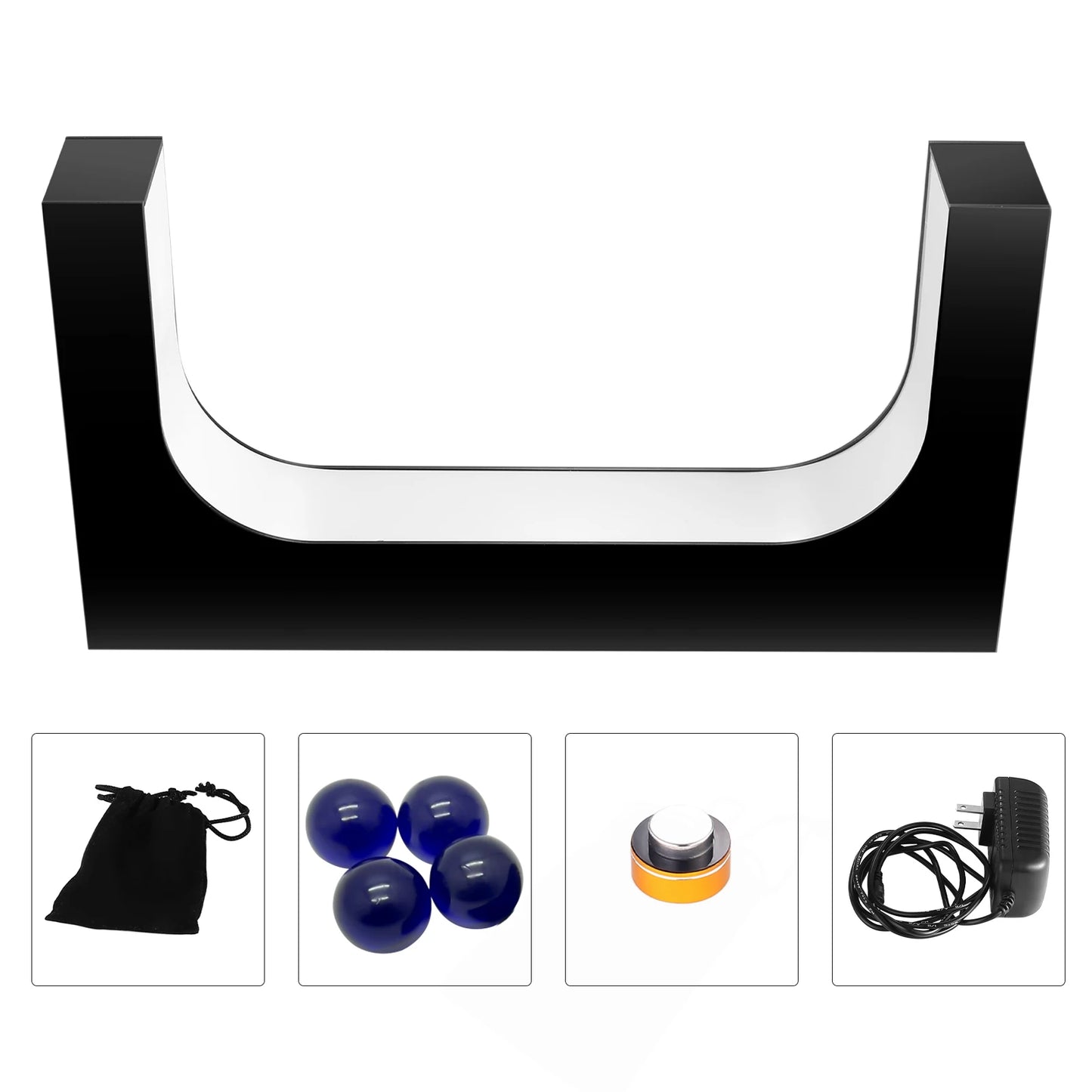 Expositor de sapatos de levitação magnética com LED rotação de 360 graus