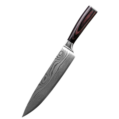 Faca para cozinhar acabamento em aço damasco Chef Master