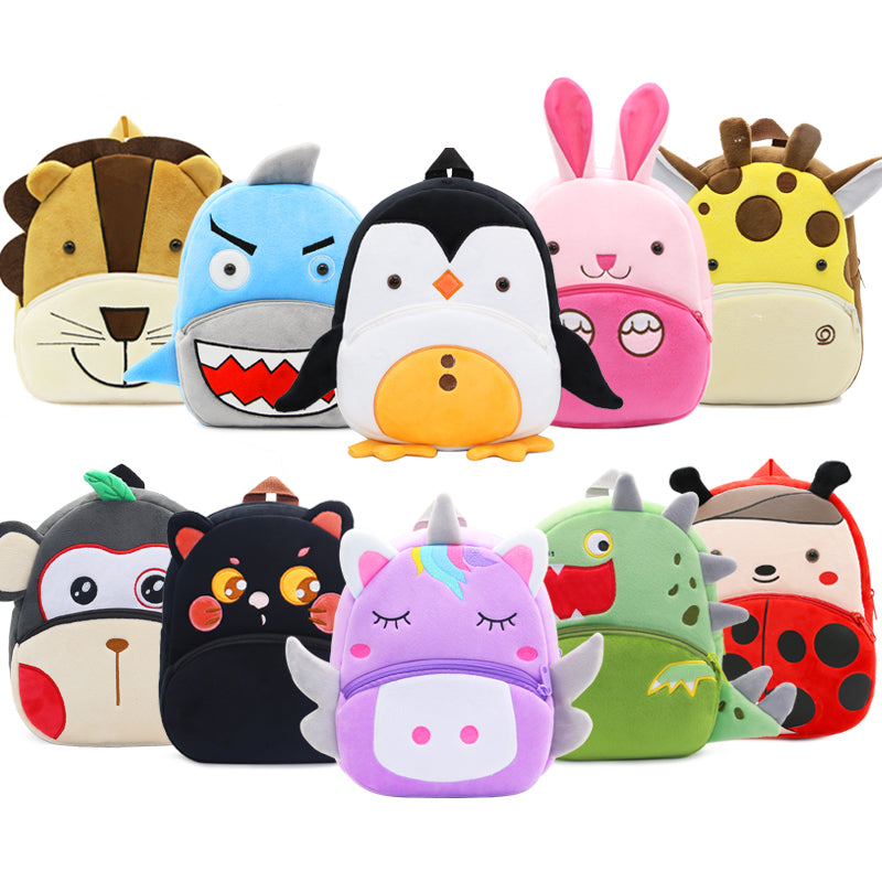 Mochila Infantil Animais Fofos PlushBag