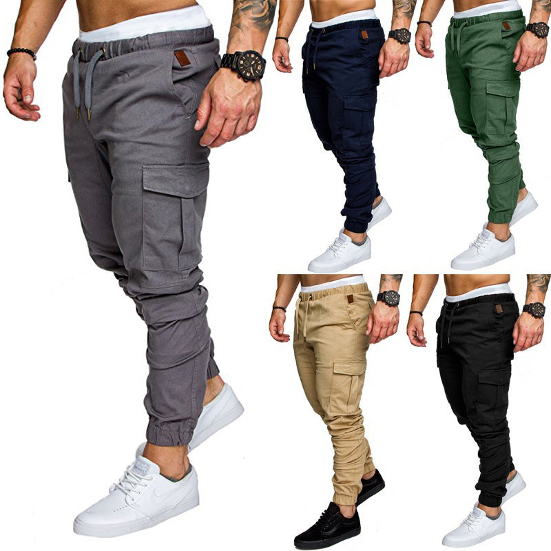 Calça Jogger Cargo Masculina Algodão Multi Pocket