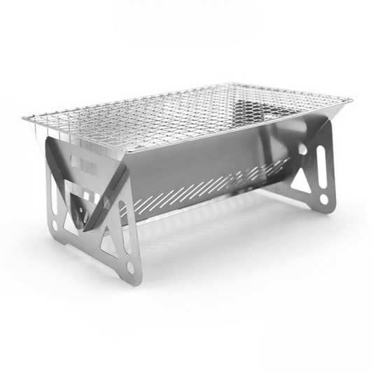 Churrasqueira portátil e montável de aço Camping BBQ