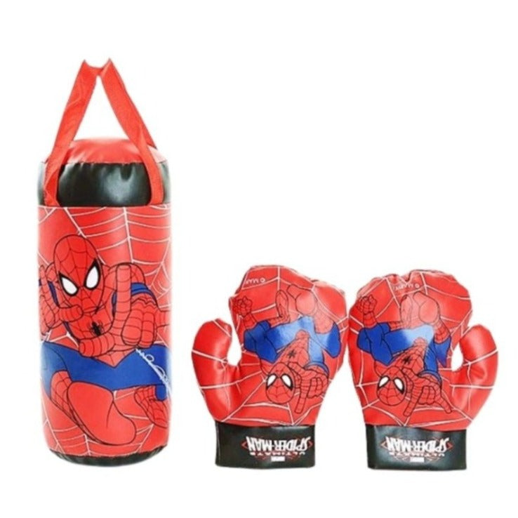 Brinquedo Boxe Luvas e Saco de Pancadas Homem Aranha