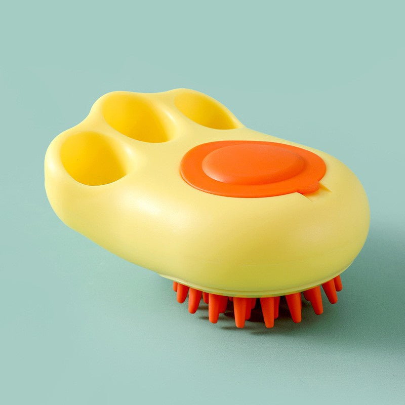 Escova Porta Shampoo Pet Silicone Banho para Cachorro e Gato