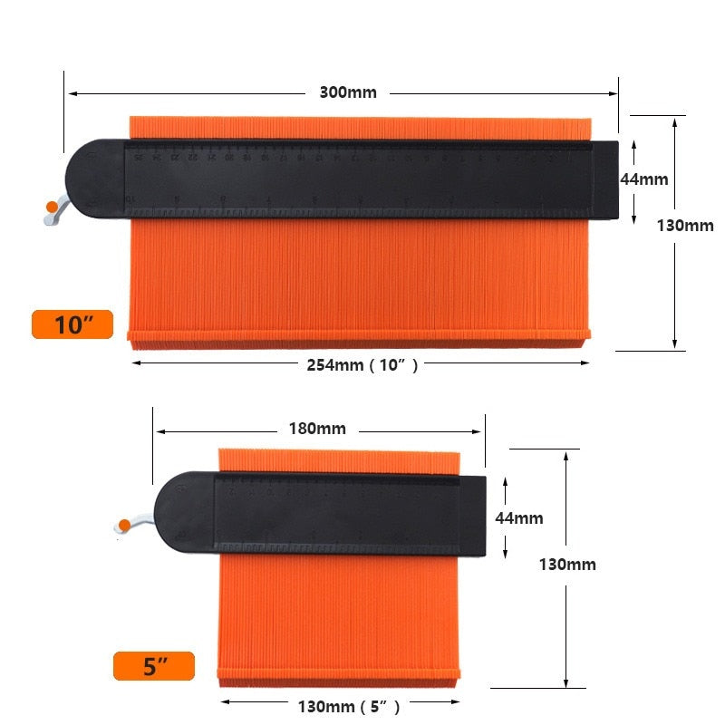Medidor de Contorno com Régua Dobrável Ultra Contor