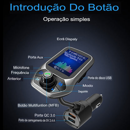 Transmissor de Áudio e Radio Portátil Martt