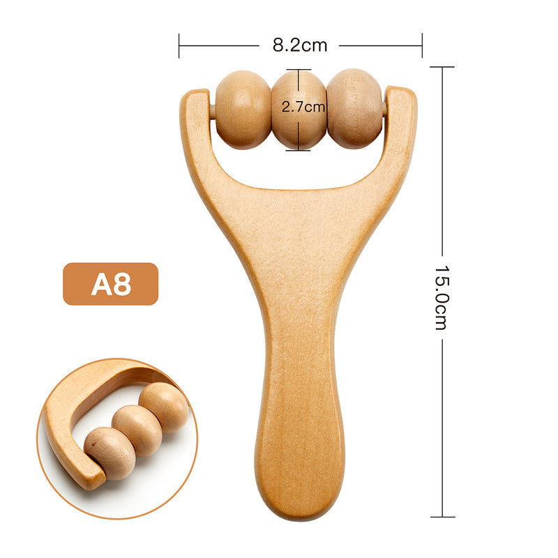 Rolo Massageador Facial em Madeira Face Massager Maderoterapia