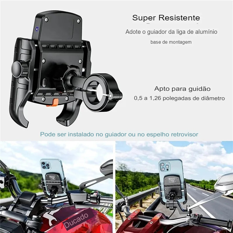 Suporte De Celular Universal VikeFor Para Motocicleta Com Carregamento Por Indução