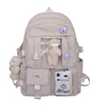 Mochila Estilo Coreano Multi Bolsos Kawaii