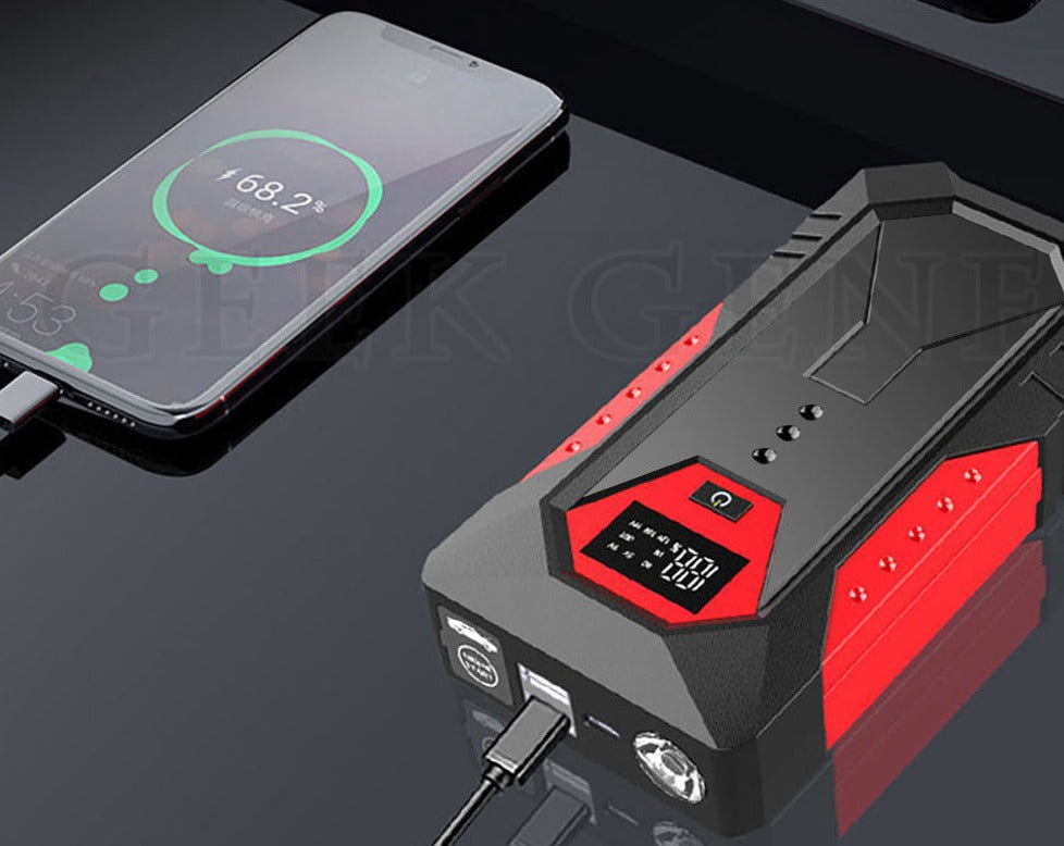 Impulsionador de Bateria com Carregador para Celular e Lanterna 22000mAh