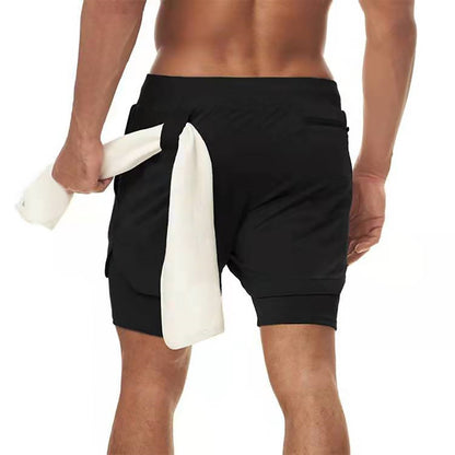 Bermuda Shorts Masculina Corrida Running 2 em 1 Secagem Fácil