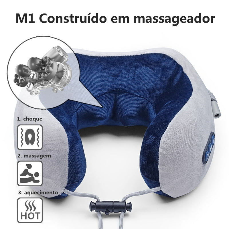 Massageador de Pescoço Elétrico Relax Head para Casa ou Escritório