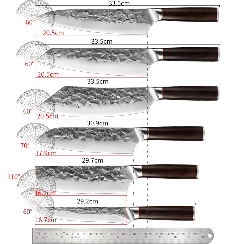 Faca para cozinhar de aço forjado 4Cr13 For-Chef