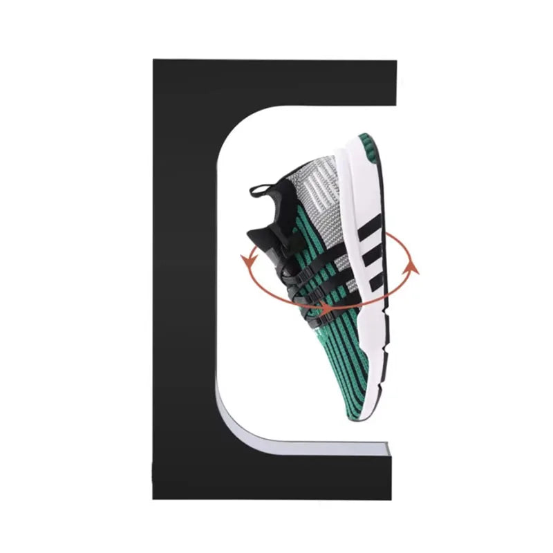 Expositor de sapatos de levitação magnética com LED rotação de 360 graus
