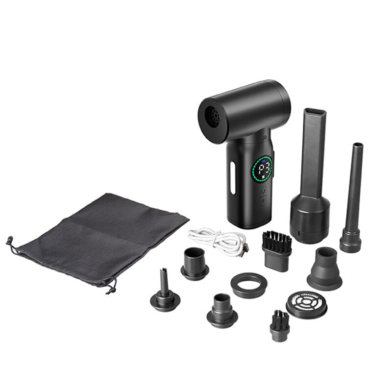 Aspirador e sobrador portátil recarregável visor de led e lanterna SoAsp