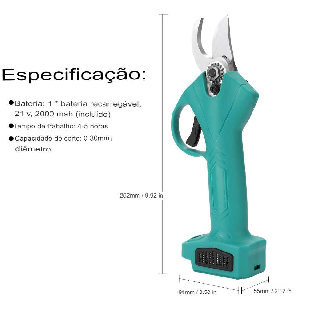 Tesoura de Poda Elétrica Sem Fio Seplix