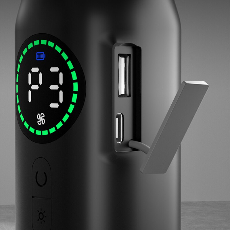 Aspirador e sobrador portátil recarregável visor de led e lanterna SoAsp