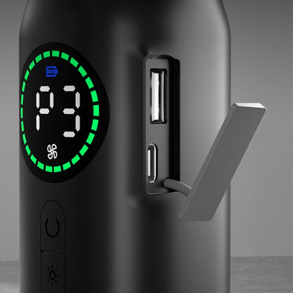 Aspirador e sobrador portátil recarregável visor de led e lanterna SoAsp