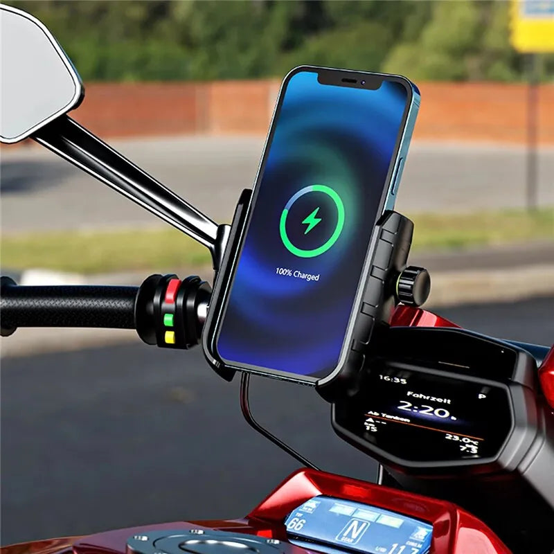 Suporte De Celular Universal VikeFor Para Motocicleta Com Carregamento Por Indução