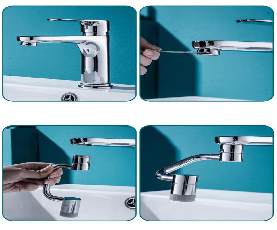 Extensor Giratório Inox de Torneira - Rotação de 1080°