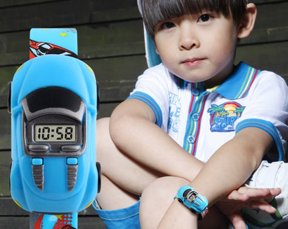 Relógio Infantil Carro Divertido Digital Colorful