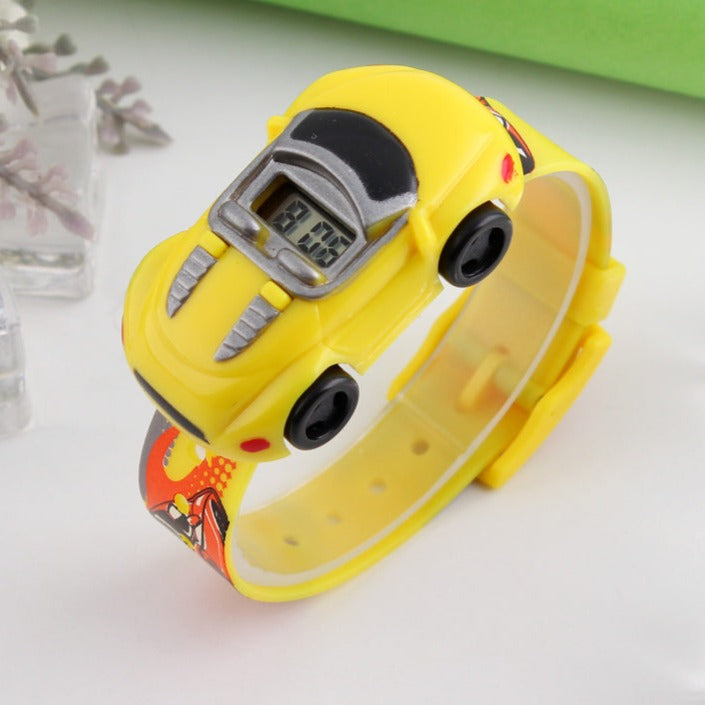Relógio Infantil Carro Divertido Digital Colorful