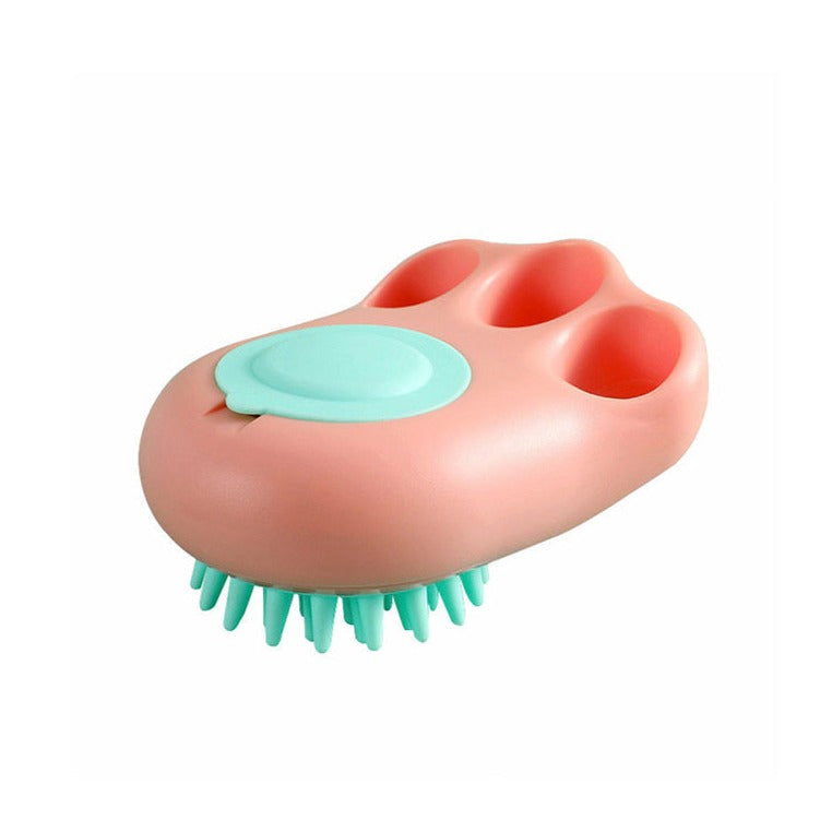 Escova Porta Shampoo Pet Silicone Banho para Cachorro e Gato