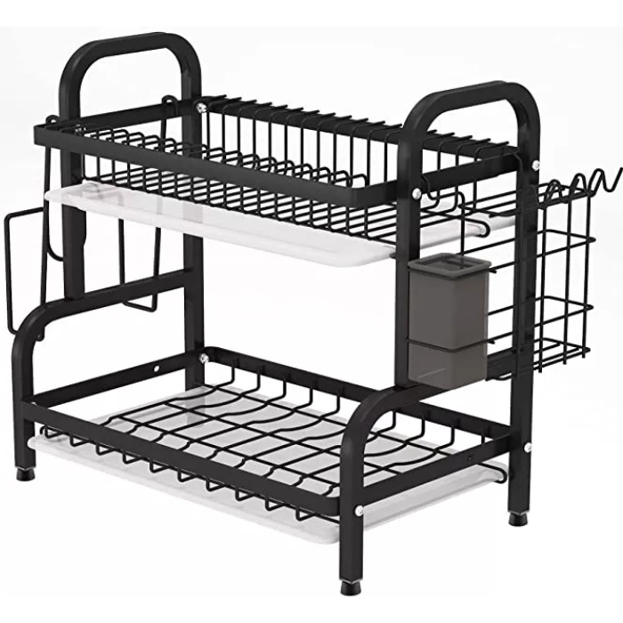 Escorredor de Pratos 2 Camadas com 2 Tábuas de Drenagem PRATEX