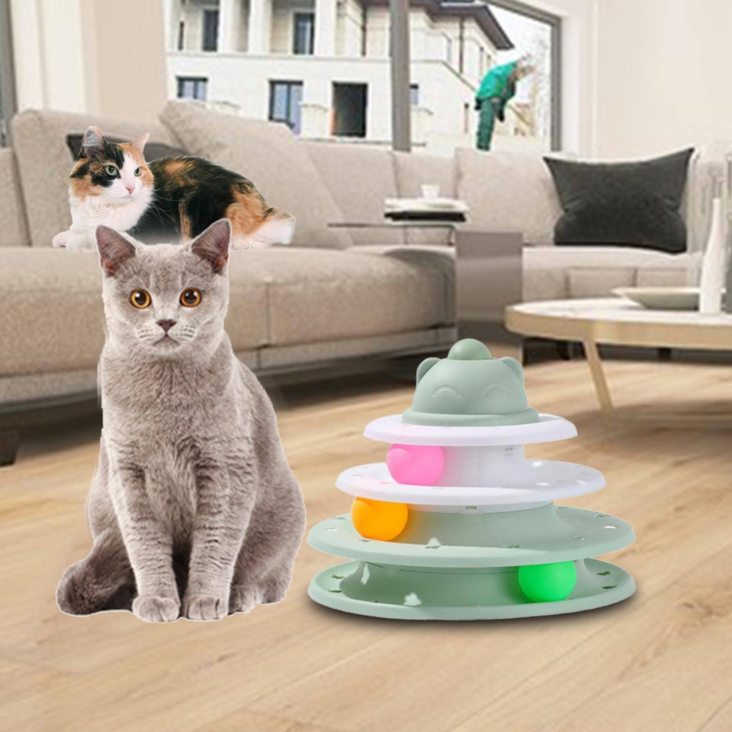 Torre de Bolinhas para Gato 3 Camadas TorrePet