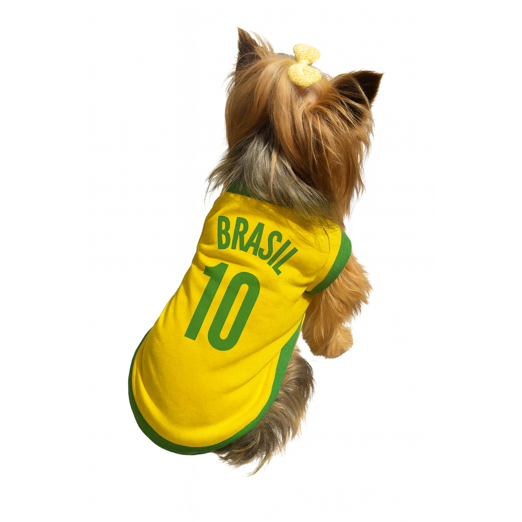 Camiseta Pet Torcida Brasil – Camisa 10 | Copa 2026