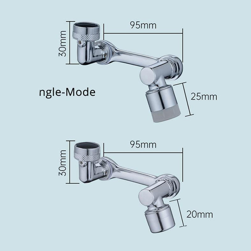 Extensor Giratório de Torneira - Rotação de 1080° DualMode