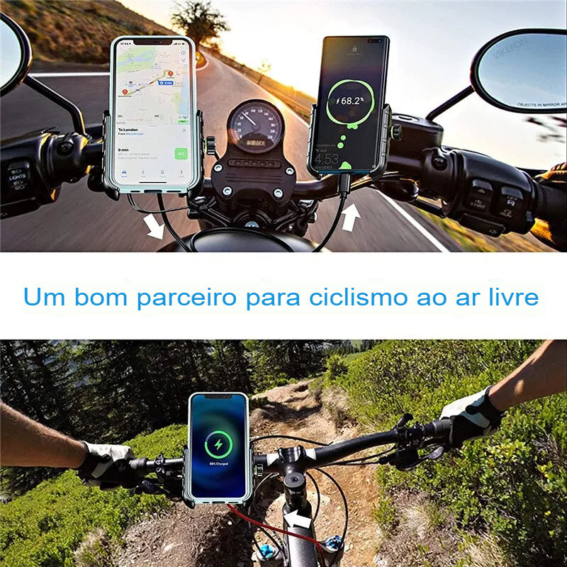 Suporte De Celular Universal VikeFor Para Motocicleta Com Carregamento Por Indução