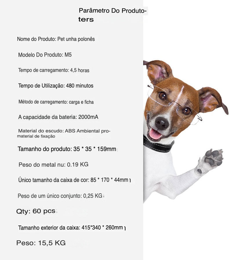 Lixa Elétrica de Unhas Para Gatos e Cachorros PetCare