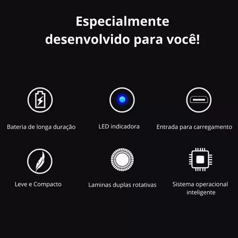 Barbeador Lip-Life Portátil Elétrico