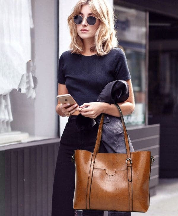 Bolsa de Couro Legítimo Duriluxo Alça Transversal e Mão