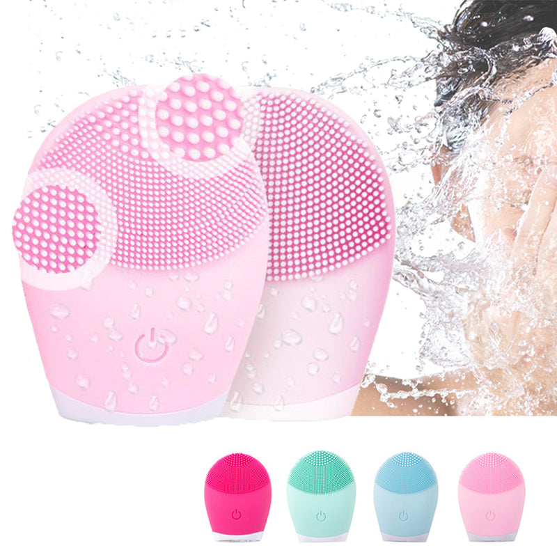 Massageador facial de silicone elétrico à prova d'água Multi-Face