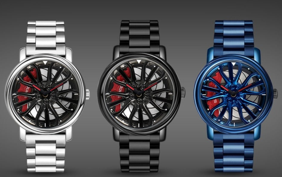 Relógio Ultra-Wheel simula uma roda de carro girando