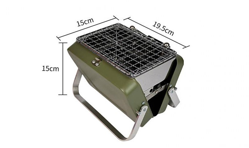 Churrasqueira portátil dobrável aço inoxidável e ferro ChurrasPro