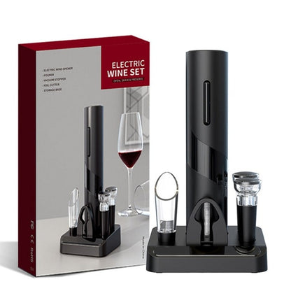 Abridor de vinho recarregável com suporte e kit completo Easy Wine