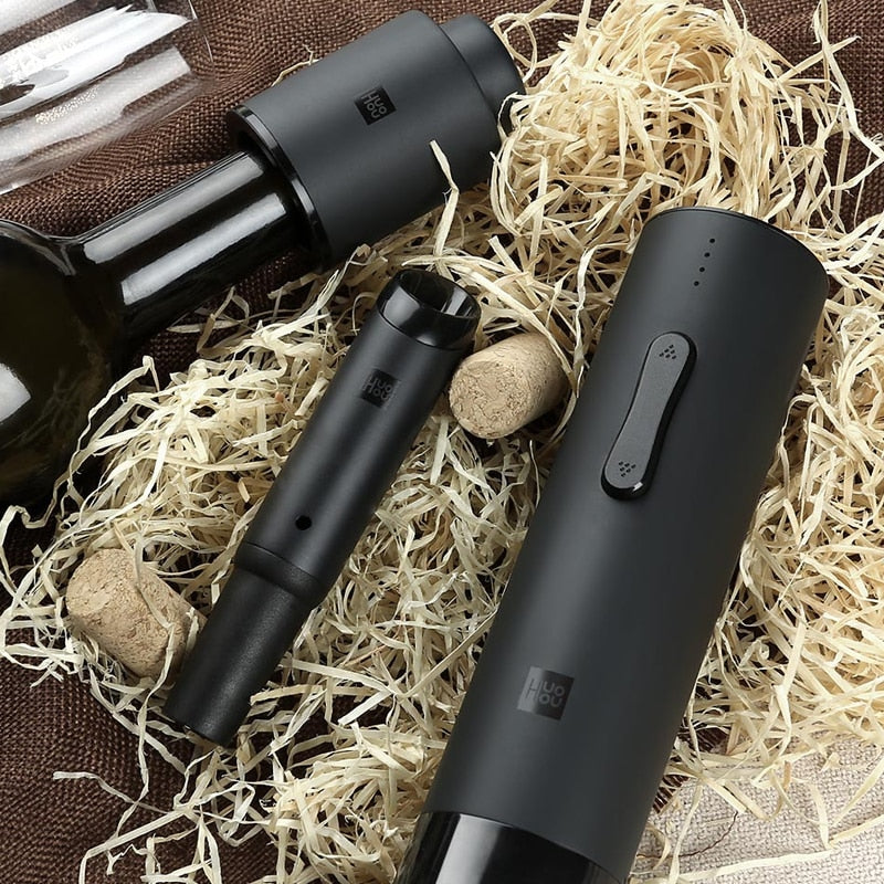 Abridor de Vinho de Luxo Elétrico Recarregavel Huo