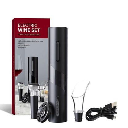 Abridor de vinho recarregável com suporte e kit completo Easy Wine
