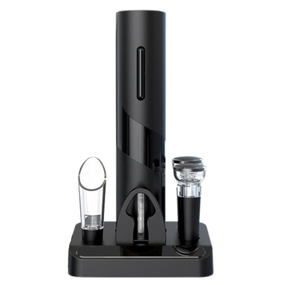 Abridor de vinho recarregável com suporte e kit completo Easy Wine